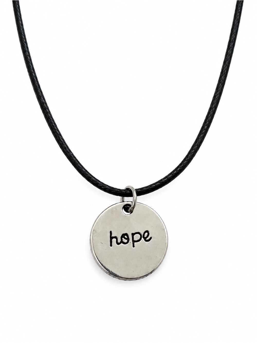 Handcrafted Hope with Dove Necklace on a Black Cord #christian #hippie #boho #co